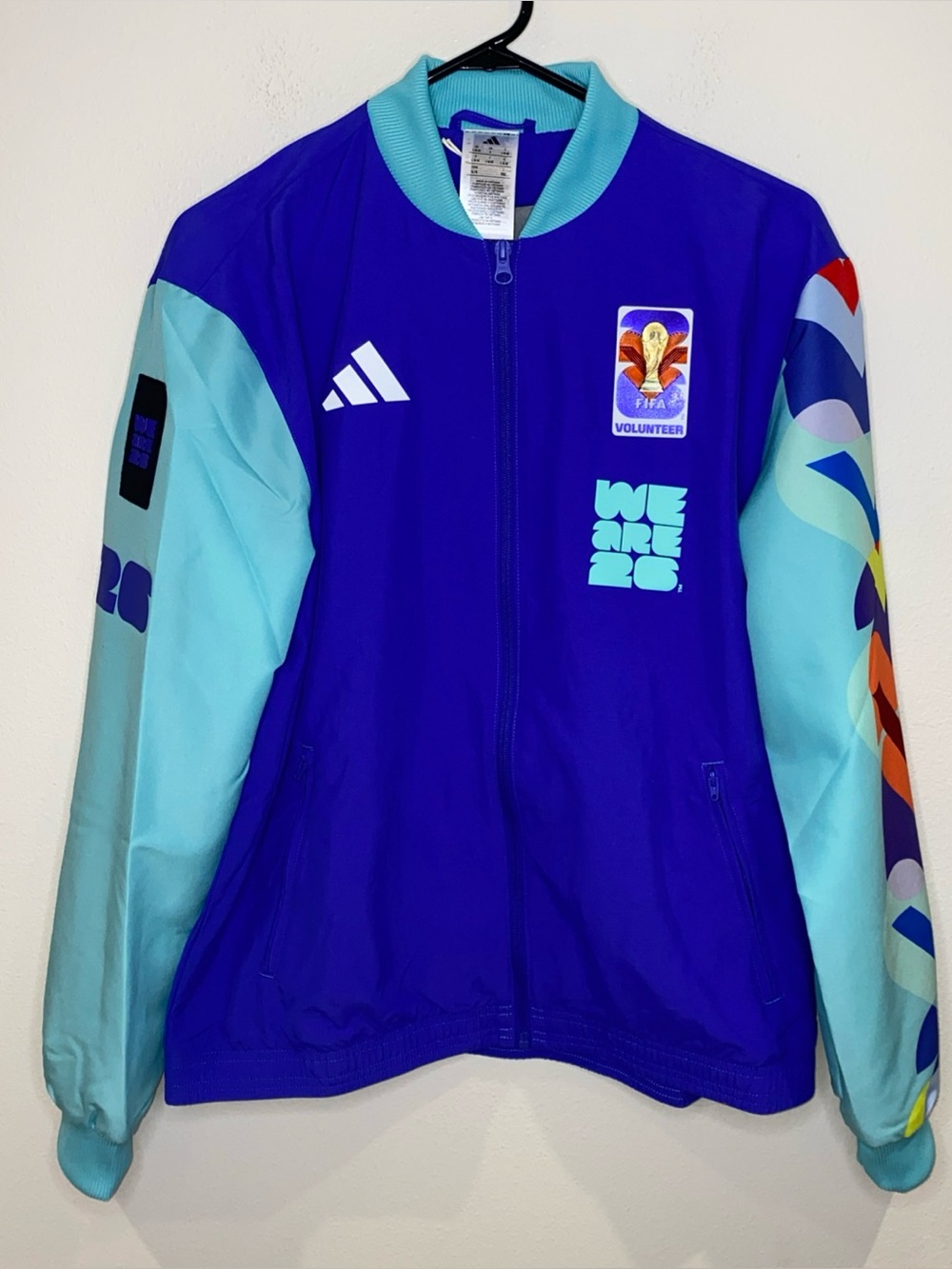 2026 Adidas FIFA World Cup Volunteer Size Small KD0440 Colorblock NWT